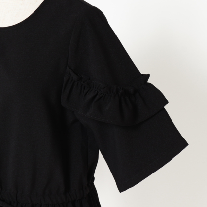 (新品)＆LOVE CLOSET フリル袖ワンピース タックふりるコンビネゾン ワンピース ＆ LOVE CLOSET