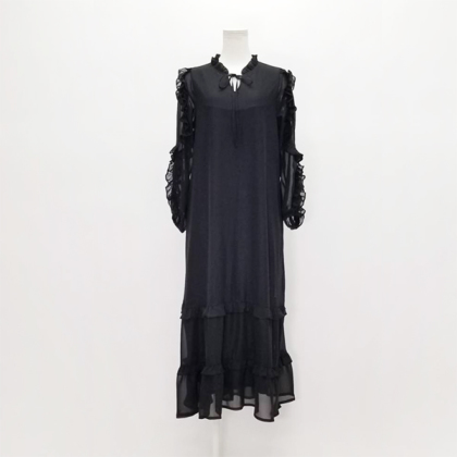 outlet】フリルティアードワンピース ワンピース Mサイズ（S・Mサイズ