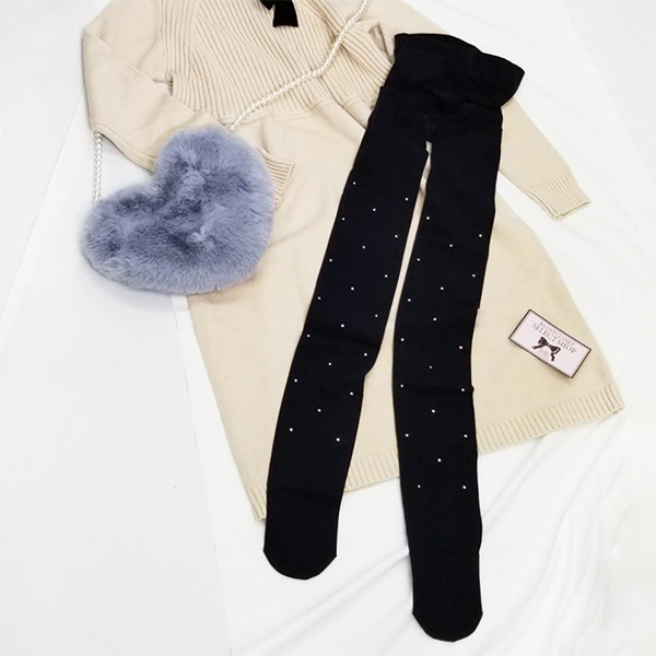 SELECT】エレガントなHOTFIXタイツ 靴下、タイツ ＆ LOVE CLOSET