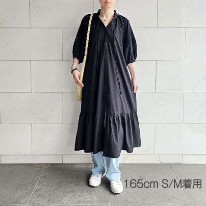 レースMIXガウンワンピース ミディワンピ ＆ LOVE CLOSET