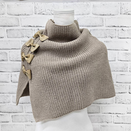 リボンデコレーションネックウォーマー グローブ、マフラー ＆ LOVE CLOSET 