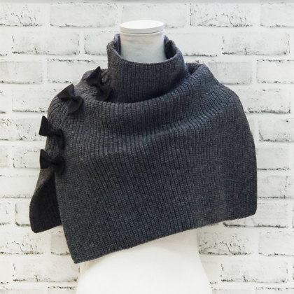 リボンデコレーションネックウォーマー グローブ、マフラー ＆ LOVE CLOSET 