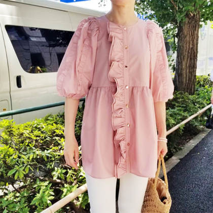 ふりふりふりるのフェミニンブラウス ブラウス、シャツ ＆ LOVE