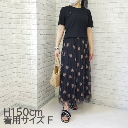 SELECT】ハート模様のチュールスカート スカート ＆ LOVE CLOSET