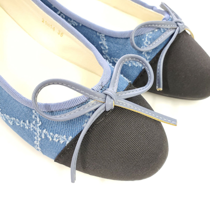 SELECT】リボンデニムバレエシューズ シューズ ＆ LOVE CLOSET