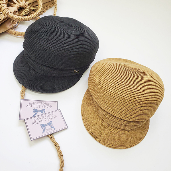 【SELECT】リボン飾りストローキャスケット 帽子 ＆ LOVE CLOSET