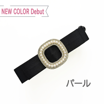 +❥❥限定140キラキラストーンお団子バナナクリップ アーチ型ビジューヘアドレス Cream dot. バナナクリップ しっかり留まる アーチ型 3タイプ