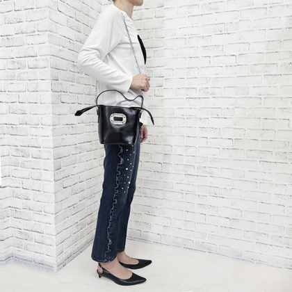 SELECT】2WAYビジュー飾りバケツバック 雑貨・アクセサリー SELECT】2WAYビジュー飾りバケツバック 雑貨・アクセサリー