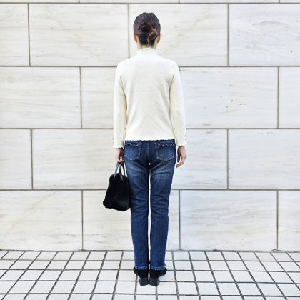 美品 Lelian LJEANS うしろゴム コットン ストレッチ ブルーデニム 楽天市場】vent blanc ヴァンブラン ストレッチデニムワイド