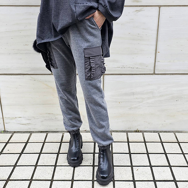 AND1 黒 カーゴパンツ フリース AND1 黒 カーゴパンツ フリース カーゴパンツ メンズ ワイド テック