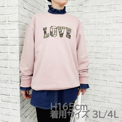 迷彩LOVEロゴスウェット スウェット、トレーナー ＆ LOVE CLOSET