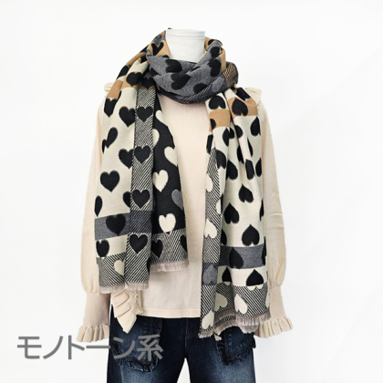 SELECT】リバーシブルハートストール グローブ、マフラー SELECT】リバーシブルハートストール グローブ、マフラー