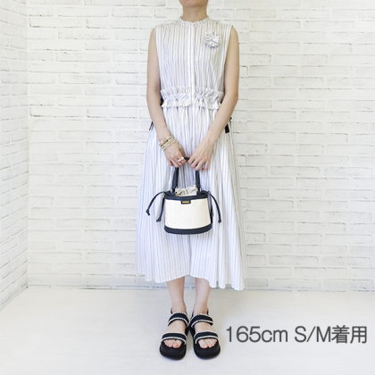 コサージュ付きストライプワンピース ワンピース ＆ LOVE CLOSET