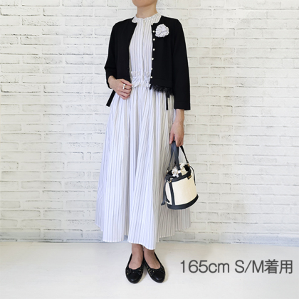 【melt the lady】ブレザーミニワンピース　ストライプ SLY | BIG COLLOR ZIP UP 2P ショートワンピース (ワンピース