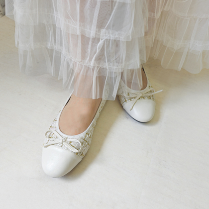 SELECT】ラメツイードバレエシューズ シューズ ＆ LOVE CLOSET