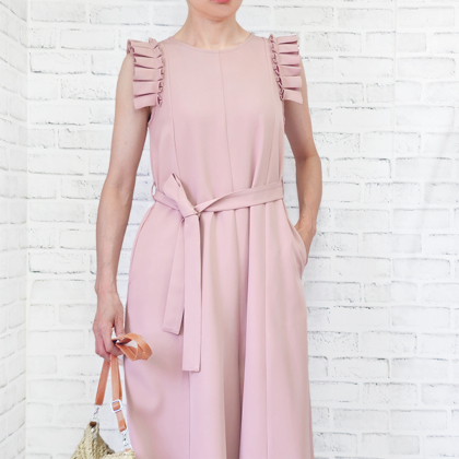 コットンフリルコンビネゾン　38 コットンフリルコンビネゾン 38 レディース