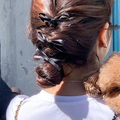 SELECT】フェミニンりぼんピン（3個SET） ヘアクリップ ＆ LOVE CLOSET