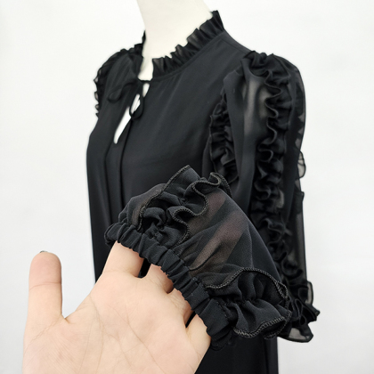 ギャザーフリルティアードワンピース ロングワンピ ＆ LOVE CLOSET