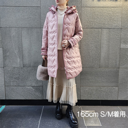 ハートキルトの2WAY撥水ふりるコート コート ＆ LOVE CLOSET