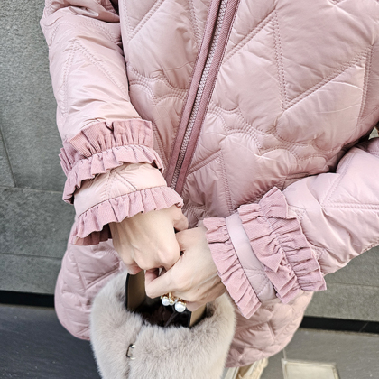 ハートキルトの2WAY撥水ふりるコート コート ＆ LOVE CLOSET