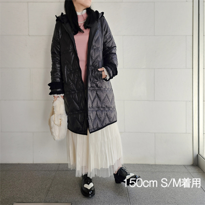 ハートキルトの2WAY撥水ふりるコート コート ＆ LOVE CLOSET