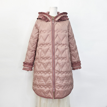 ハートキルトの2WAY撥水ふりるコート コート ＆ LOVE CLOSET