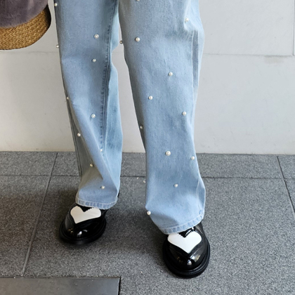 SELECT】ハートのレースアップシューズ シューズ ＆ LOVE CLOSET