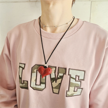 SELECT】赤いフェミニンモチーフネックレス ネックレス ＆ LOVE CLOSET