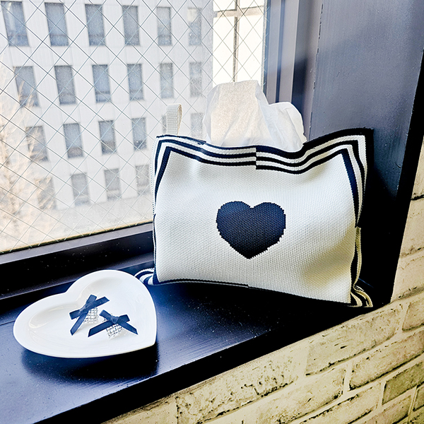 SELECT】ハート模様のニットティッシュカバー 小物 ＆ LOVE CLOSET