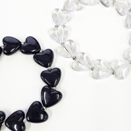 SELECT】ぷっくりハートビーズネックレス ネックレス ＆ LOVE CLOSET