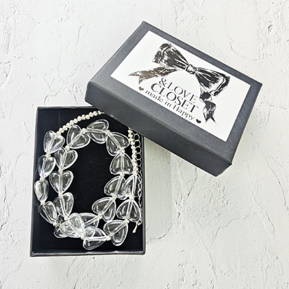 SELECT】ぷっくりハートビーズネックレス ネックレス ＆ LOVE CLOSET