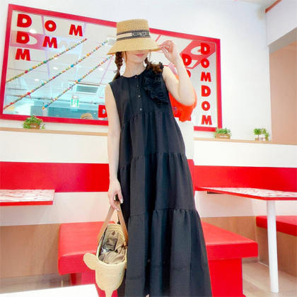 週末まで1112円お値下げ♥️アンドラブ♥️新品軽ラクあったかワンピース★LL TIMEセール20%OFF】シンプルAラインワンピース 100 110 120