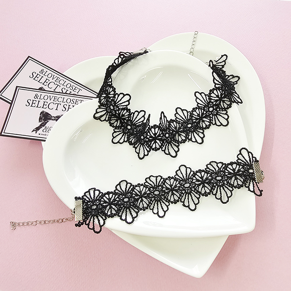 SELECT】レースチョーカーとブレスレットのSET ネックレス ＆ LOVE CLOSET
