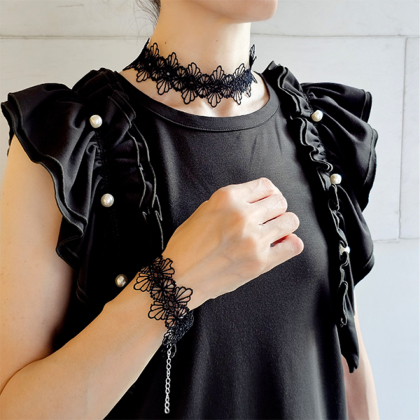 SELECT】レースチョーカーとブレスレットのSET ネックレス ＆ LOVE CLOSET