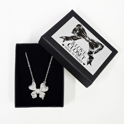 SELECT】ふわり花びらりぼんネックレス ネックレス ＆ LOVE CLOSET