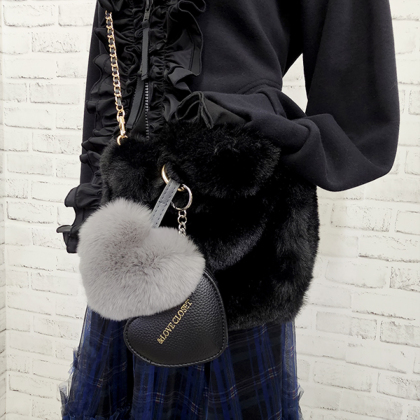 SELECT】モコモコハートのバッグチャーム 【SELECT】ベルト ＆ LOVE CLOSET