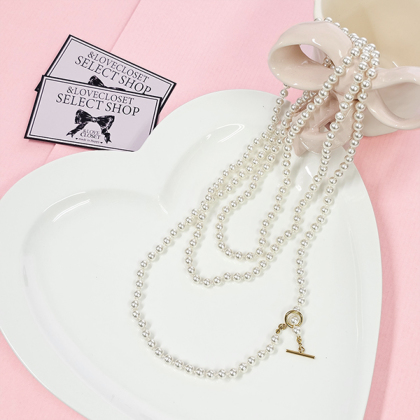 【SELECT】アレンジ自在♪ロングパールネックレス